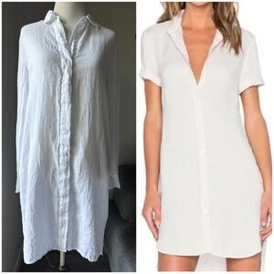 James Perse Linen Shirt Dress